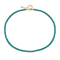 Beaded Choker Necklaces for Women 18k Gold Plated Dainty Gold Choker Necklaces for Women - style: turquoise beaded