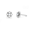 Boma Jewelry Sterling Silver Flower Shaped Dot Stud Earring - color: Mother of Pearl