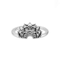 Boma Jewelry Sterling Silver Bali Style Boho Tribal Lotus Blossom Flower Ring