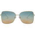 SOJOS Trendy Square Oversized Sunglasses Womens Mens UV400 Big Large Designer Shades SJ1082 - color: Gold/Green Gradient Brown