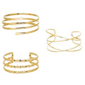 AIBFRID 3 Pcs Arm Cuff Jewelry for Women Adjustable Arm Cuff Bangle Band Armlet Upper Arm Cuff Bracelet - color: Charming
