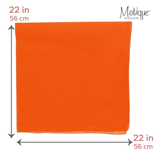 Motique Accessories Solid Color Bandana - color: Orange