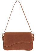 Women's Shoulder Bag Suede Handbag Underarm Purse Tote Bag Brown Suede Purse Y2K Crossbody Bag with Removable Strap - color: Brown