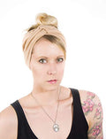 Twist Headband Extra Wide Scrunch Turban (Medium Tan) - color: Medium Tan
