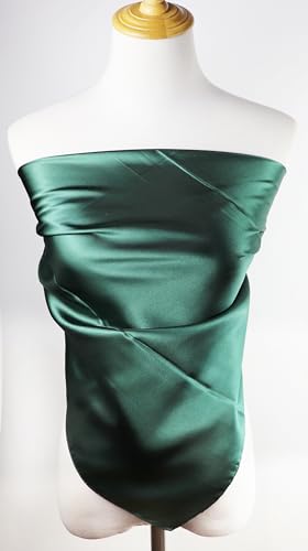 vabovin Satin Head Scarf for Women Solid Color, 35×35 in | Silk Feel Neckerchief, Hair Scarf, Fashion Bandana, Headscarf, Headband, Hair Wrap Sleeping, Daily Fashion Styling - color: 230 Moss Green