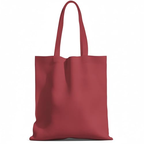1 Pack Available Premium Canvas Reusable Tote Gift Bags,Made of Natural Canvas with Handle,Work,DIY,Shopping(Red) - color: C1-red 1 Pack