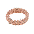 Caiyao Bohemia Multilayer Glass Beaded Charm Bracelets Handmade Resin Beads Stackable Wrap Bracelet Layered Open Cuff Bnagles for Women Holiday Vacation Boho Jewelry Gifts - color: Pink