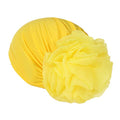 Women Big Flower Turban Hat Head wrap Headwear Cancer Chemo Beanie Cap Hair Loss Cover - color: Yellow