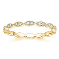 TIGRADE Eternity Ring Oval Milgrain Cubic Zirconia Anniversary Stacking Ring CZ Wedding Band for Women Size 3-13 - color: Gold