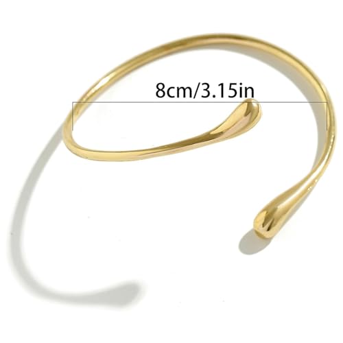 Long tiantian Gold Arm Cuff Upper for Women Bangle Bracelets Upper Arm Cuff Bracelet Trendy Armband Beach Jewelry Trendy Stuff Gifts - color: B6:gold Arm Cuff