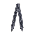 JERLA 100% Mulberry silk Scarf bag scarf Head Hair Ribbon Handbag Handle wrap Tie Bundle Neckerchief Scarf for women - color: Black Skull