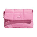 adidas Unisex Quilted Crossbody Bag – Soft Cushioned Puffer Purse, Foldover - color: Tropic Bloom