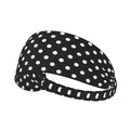 Black and white Polka Dot Headband - Elastic Fashion Hair Band for Sports, Yoga, Daily Wear - color: 12