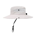 Womens Summer Sun Hat Beach Hat Wide Brim Outdoor UV Protection Hat Foldable Cool Mesh Ponytail Bucket Hat - color: Beige