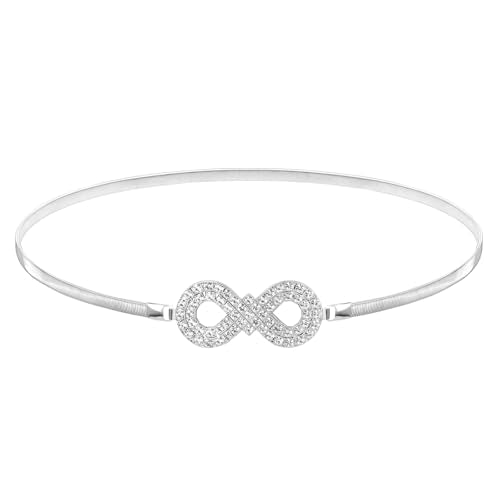 GRACE KARIN Women Skinny Metal Cinch Belt Gold Waistband Elastic Waist Belt CL633 - color: Silver Gray, size: Small