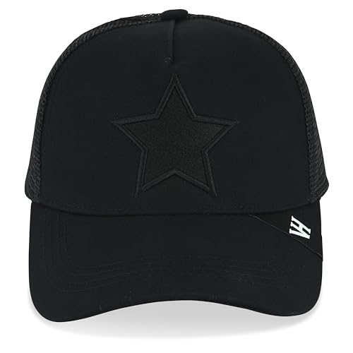 VINTAGE HAVANA Trucker Hats Women | Mesh Adjustable Snapback Hat | Men & Women Cute Trendy Fashion Baseball Cap - color: Black