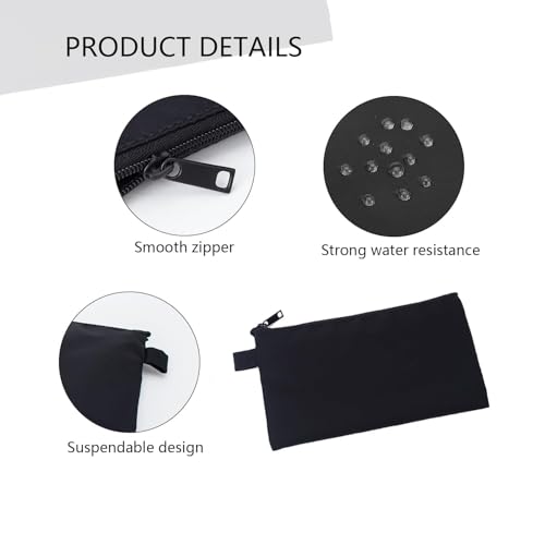Coin Purse Money Bag Small Zipper Pouch Lightweight Waterproof Nylon Travel Daily Use（Black,1）