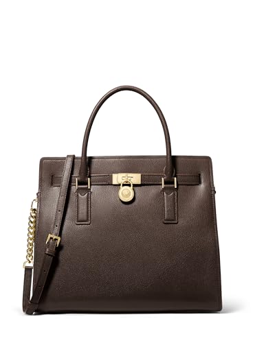 Michael Kors Women's Hamilton Satchel - color: Gold-tone Hardware/Urbino Leather/Chocolate