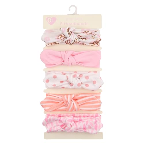 Baby Headbands Soft Stretchy Baby Girl Bows Newborn Infant Toddler Headwrap Hair Accessories - color: Pink