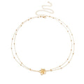 Flower Body Chain for Women Gold-Plated Metal Waist Chain Body Belly Belt Jewelry Layered Bead Metal Body Chain Summer Beach Accessories - color: Gold/A