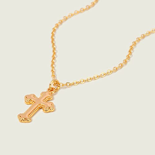 MEVECCO Dainty Gold Cross Necklace for Women - 18K Gold Plated Delicate Minimalist Cubic Zircon Cross Necklaces Cute Faith/Crucifix Jewelry Gift - style: Cross-4