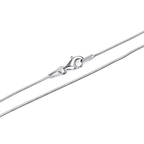 LUHE Silver Chain Sterling Silver Snake Chain Necklace 1MM Italian Crafted Thin Chains Lightweight Strong Chains - Lobster Claw Clasp Gifts for Women 14-30 inchs - size: 1mm snake chain 30in
