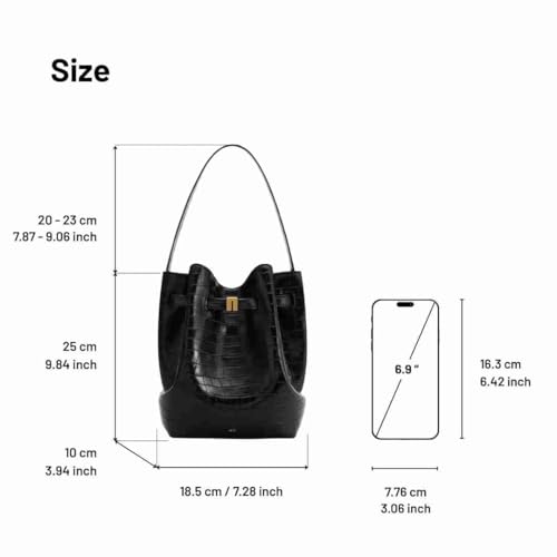 JW PEI Women's Clara Lock Accent Bucket Shoulder Bag