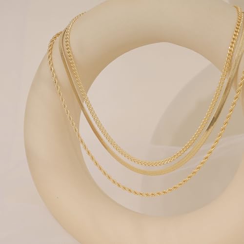XIXINI Layered Necklaces for Women, Dainty Gold Necklace Stack 14k Gold Plated Layering Beads Choker Pendant Necklace Set Simple Statement Gold Necklaces for Women Trendy Fashion Gold Jewelry Sets - color: set5-Gold
