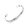 TONY & SANDY Inspirational Bracelets for Women Teen Girls Personalized Gifts for Daughter Granddaughter Mom Sister Friends Stainless Steel Engraved Cuff Birthday Easter Christmas - style: A - Friend Gifts - Friends are the sunshine of life