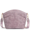 Crossbody Bags For Women, Vegan Leather Crossbody Purses with Boho Strap, Daily Travel Shoulder Handbag - color: Purple
