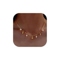 Seashell Starfish Necklace for Women Conch Shell Summer Pearl Beach 14k Gold Layered Dainty Choker - style: Conch Pearl