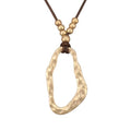 GelConnie Leather Necklaces Turquoise Long Boho Necklaces for Women Brown Chunky Circle Pendant Chocker Necklace Gold Sweater Necklace - style: Brown Gold Boho Necklace