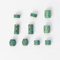10Pcs Viking Hair Accessories Runes Tube Beads for Braids Dreadlock,Metal Beard Clips Rings Cuffs Braiding Ornaments Decoration Jewelry Bracelets Pendant Necklace DIY
