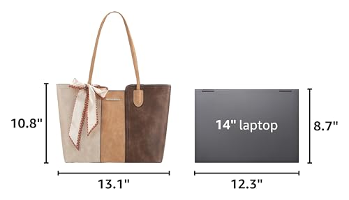 Montana West Tote Bags for Women Top Handle Satchel Purses - color: Three Chocolate