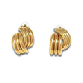 SEADAY 14K Gold Plated Hoop Stud Earrings for Women, Dainty Fashion Jewelry Accessories, Gifts for Women - color: Gold-Layered Hoop