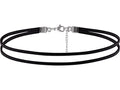 Sacina Goth Hippie Black Faux Leather Choker, Dainty Choker Necklace for Women, Gothic Boho Necklace, Halloween Christmas Jewelry Gift For Women