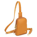 INICAT Women's Small Sling Bag, Lightweight Everyday Vegan Leather Crossbody Purse for Daily Essentials and Travel Light - color: Mustard Yellow, size: Small