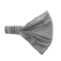 Motique Accessories Wide Cotton Head Band Solid Boho Yoga Style Soft Hairband for Women (Light Grey) - color: Light Grey