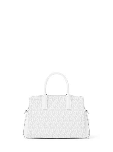 MICHAEL Michael Kors Laila Extra Small Crossbody - color: Silver-tone Hardware/Signature Coated Twill/Optic White/Allum