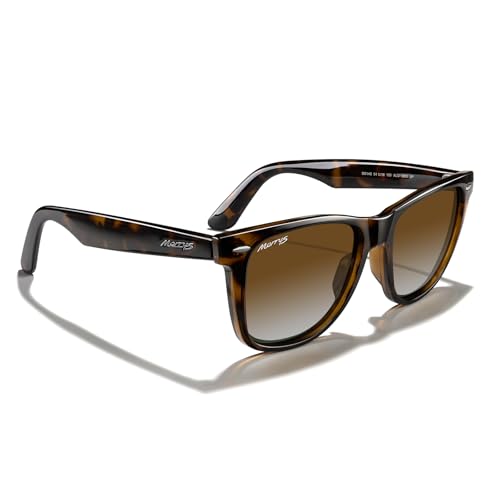 MERRY'S Classic Square Shape Polarized Sunglasses for Womens Mens Retro Designer UV400 Sun Glasses S6140 - color: Leopard Frame/Brown Gradient Lens