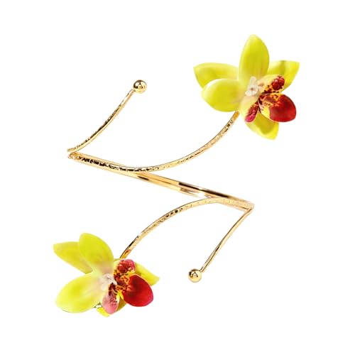 Golden Metal Starfish Seashell Upper Arm Bracelet Flower Charm Bohemia Bracelets for Women Beach Wedding Adjustable Open Cuff Bangle Coil Swirl Armband Party Jewelry - color: Style 05