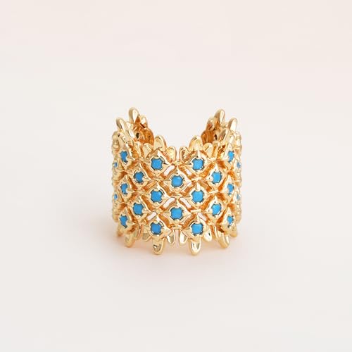 FETTERO Ear Cuff Earrings for Women Non Piercing 14K Gold Plated Ear Cuffs for Non Pierced Ears Clip on Cartilage Earring Ligthweight Fake Earrings | Single - style: Tur-Micro Pave