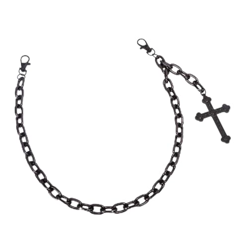 Layered Pants Chain for Men Women Punk Chain Hip Hop Jewelry Clothing Accessories Vintage Jeans Chains - style: Black one layered