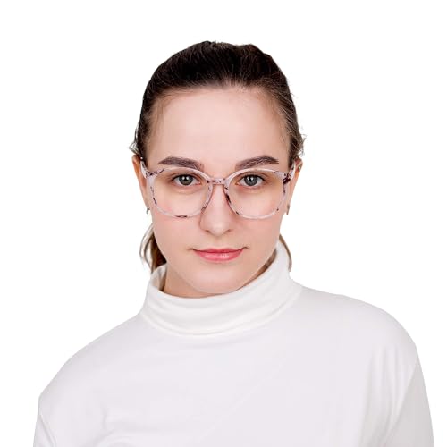 LifeArt Round Blue Light Blocking Glasses, Computer Glasses, Gaming Glasses, TV Glasses for Women Men (Marble, No Magnification) - color: 10_days_marble, size: +0.00(No Magnification)