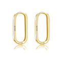 Reffeer 925 Sterling Silver U Hoop Earrings for Women Teens Minimalist Square Hoop Earrings U Huggie Earrings - color: B-Yellow