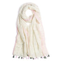 QIUTIMIY Scarf for Women Lightweight Soft Floral Leopard Printed Scarves Fall Winter Fashion Shawl Wrap with Fringe - color: Flower-purple Green