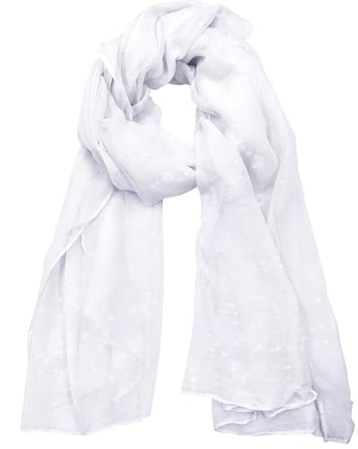 woogwin Women's Cotton Scarves Lady Light Soft Fashion Solid Scarf Wrap Shawl - color: Glitter White
