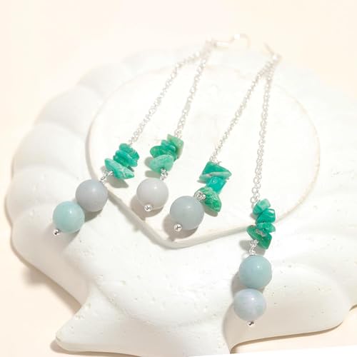 POSHPENDANT Handmade Gemstone Dangle Drop Earrings – Genuine Healing Crystals for Chakra Energy – Silver-Plated Boho Western Long Dangle – Gift-Ready Spiritual Birthstone Jewelry for Women