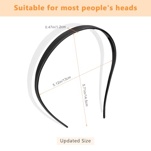 3 Pack Headbands Designed for Eyewear,Flex No Pressure Hairbands for Women Comfortable Plastic Headbands with Teeth-Matte Finish - color: Type B-Matte Finish