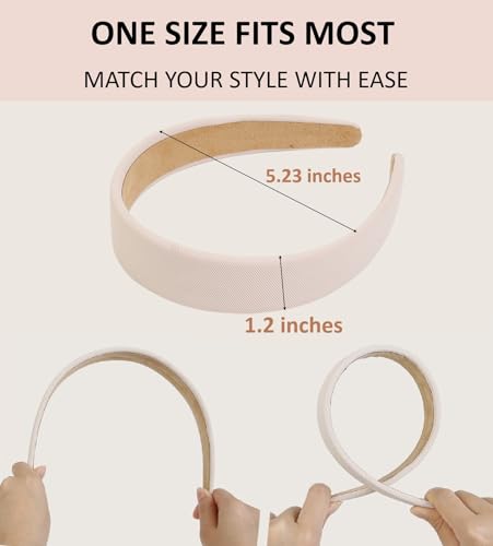 TERSE Headbands for Women Trendy Non Slip Headband for Girls Long Short Hair, Cute Ribbed Women Headbands Elastic Hair Bands Fashion Hard Head Band Accessories 1 Inch - color: Headbands Color-A